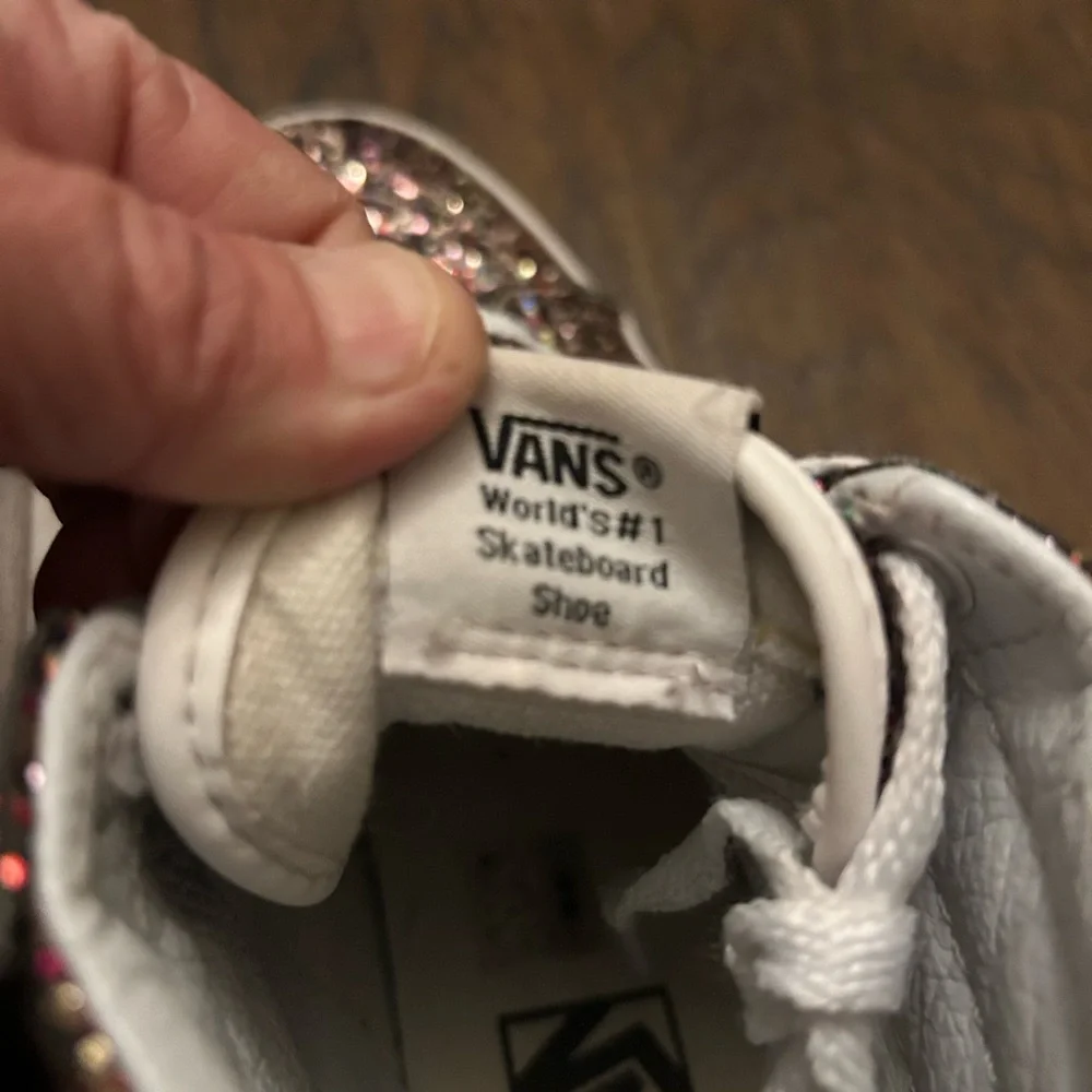 Vans Sk8-Hi Slim Zip Sneakers Pink Chunky Glitter Unisex Women’s 7.5 Men’s 6.0 - Picture 8 of 9